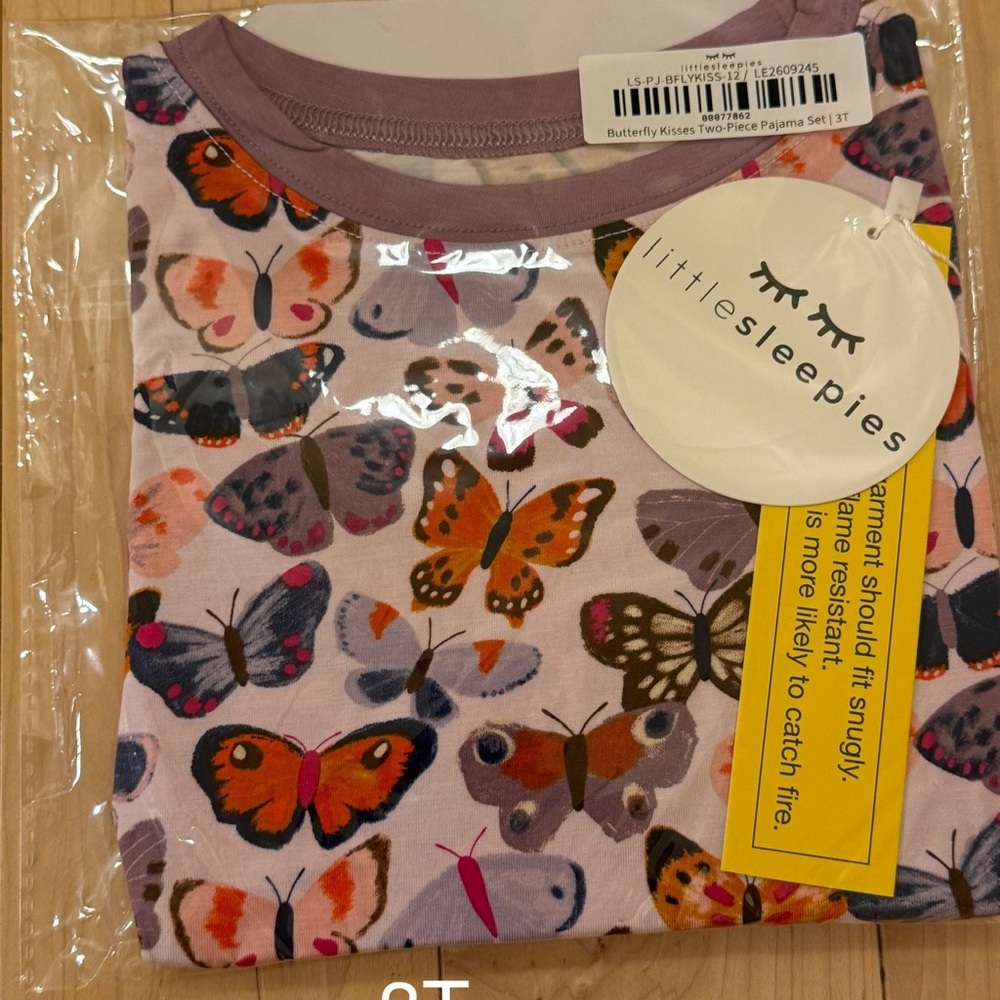 Little Sleepies Butterfly Kisses 2 Piece PJ Set